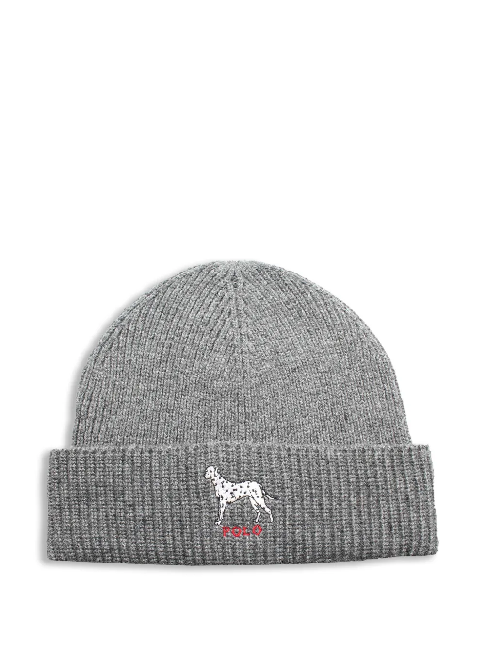Polo Ralph Lauren Dalmatian-embroidered beanie hat - Grigio