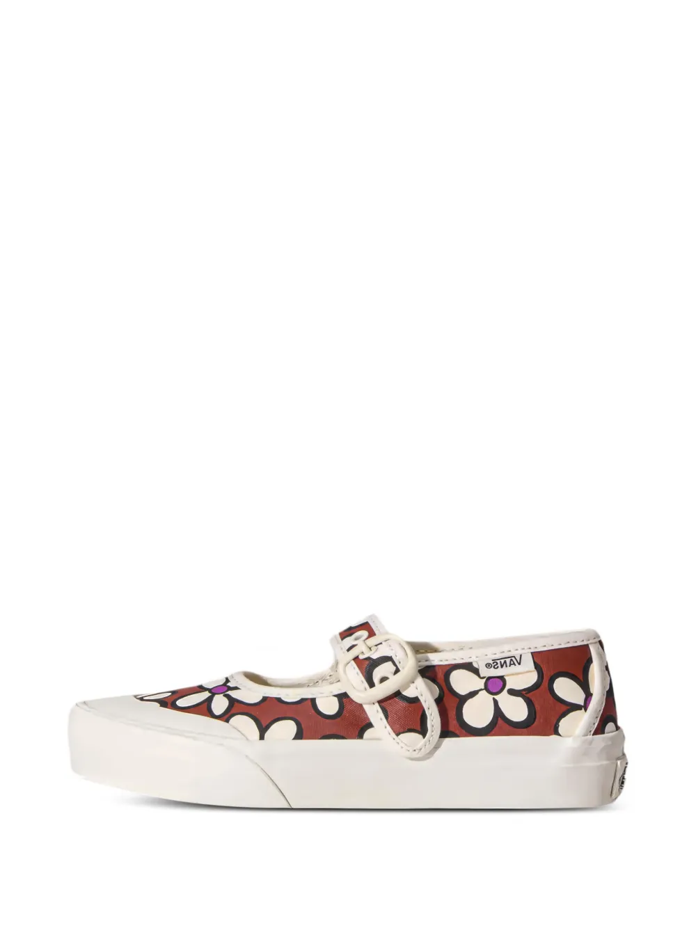 Vans Kids Mary Jane floral-print sneakers - Marrone
