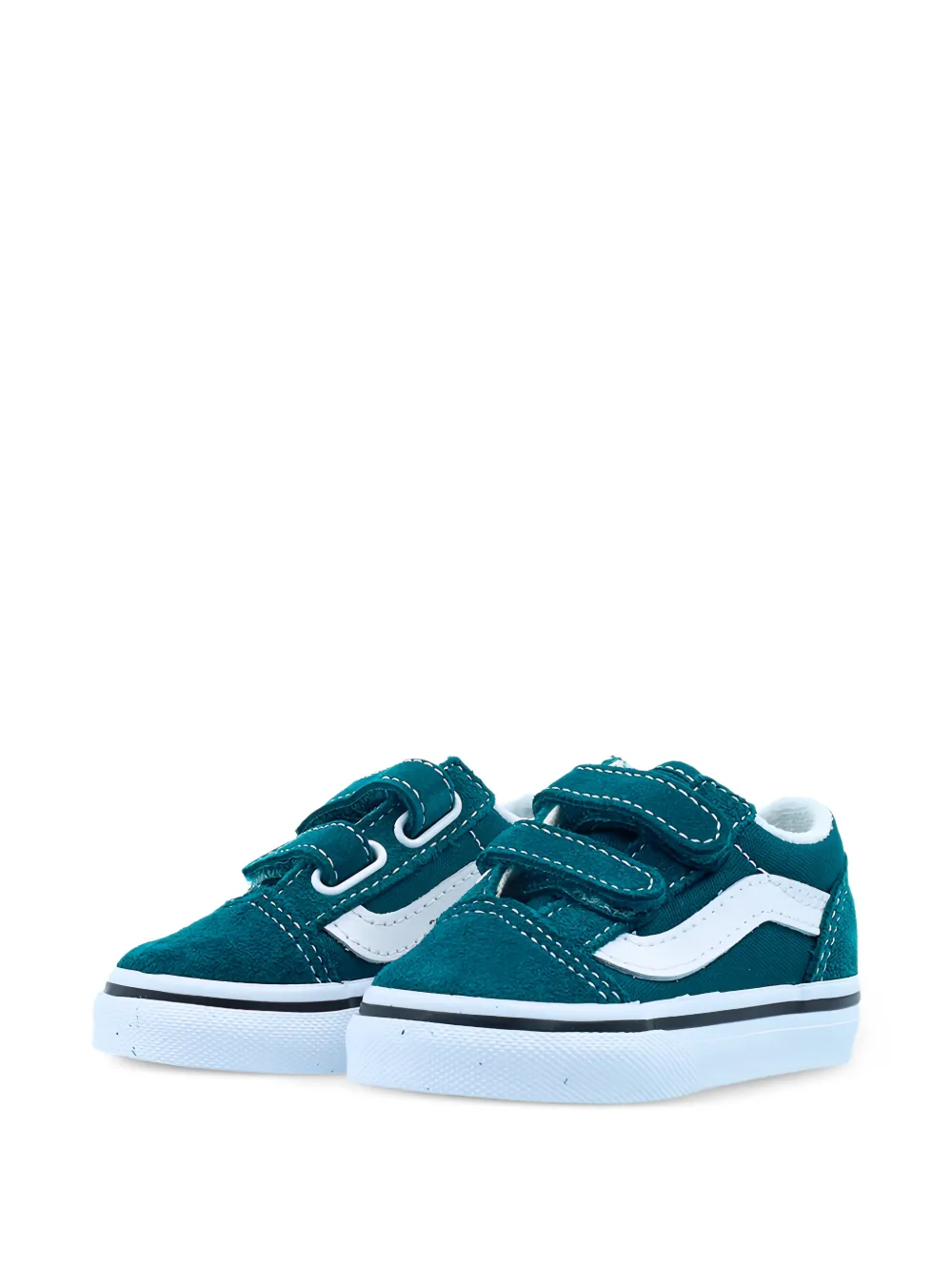 Vans Kids Old Skool touch-strap sneakers - Verde