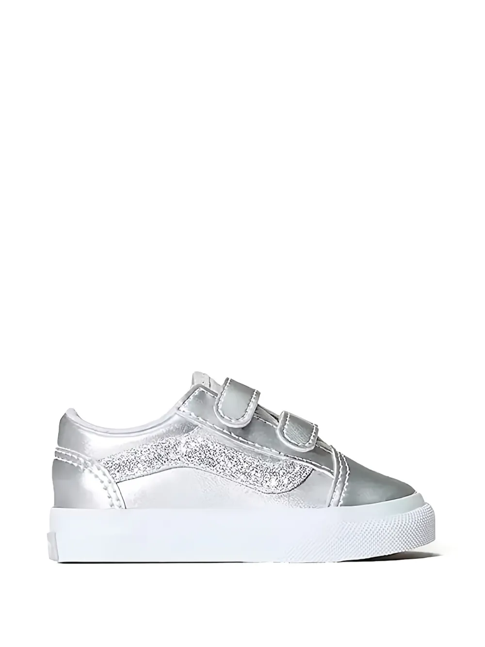 Vans Kids Old Skool V touch-strap sneakers Zilver