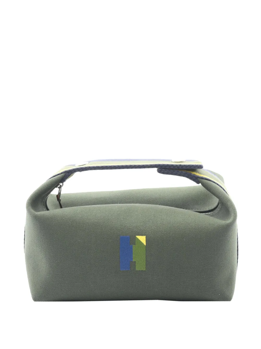 Hermès Pre-Owned 2010-2026 Small Toile Bride A Brac H Pavillon Case vanity bag - Grün