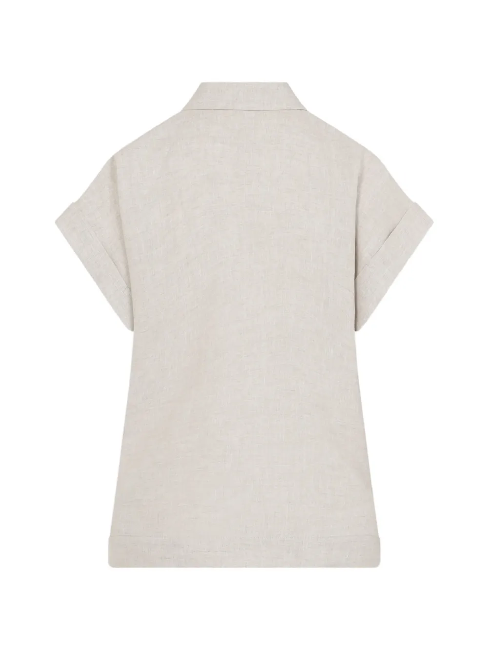 Peserico Linnen overhemd met knopen Beige