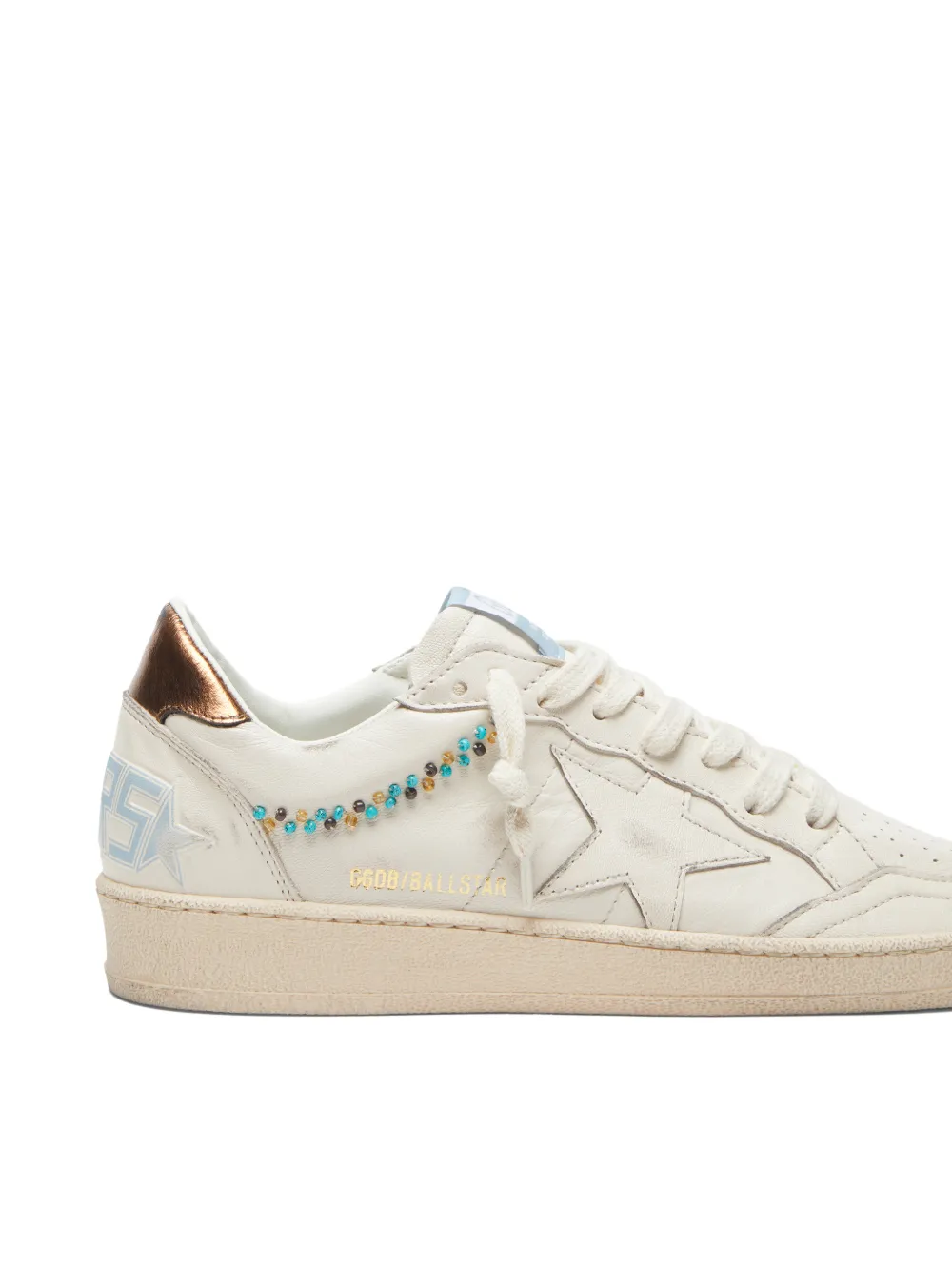 Golden Goose Ball Star sneakers met metallic hiel geborduurde kralen en nappa ster Beige