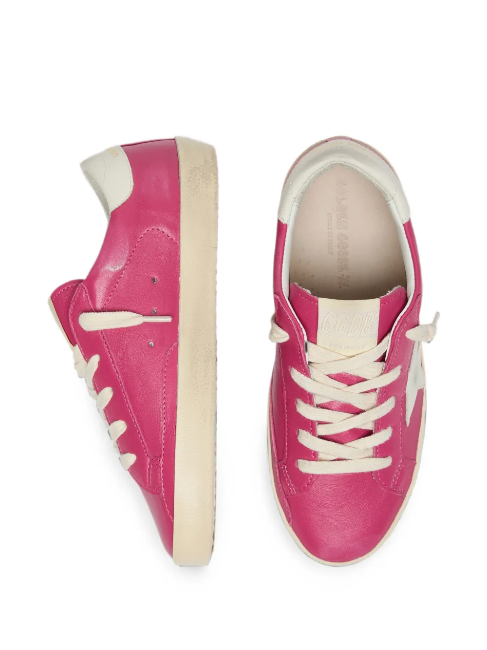 Golden Goose Kids Super Star nappa upper leather star and heel Roze