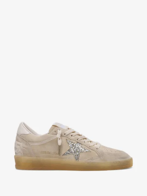 Golden Goose Ball Star sneakers in suede with glitter star