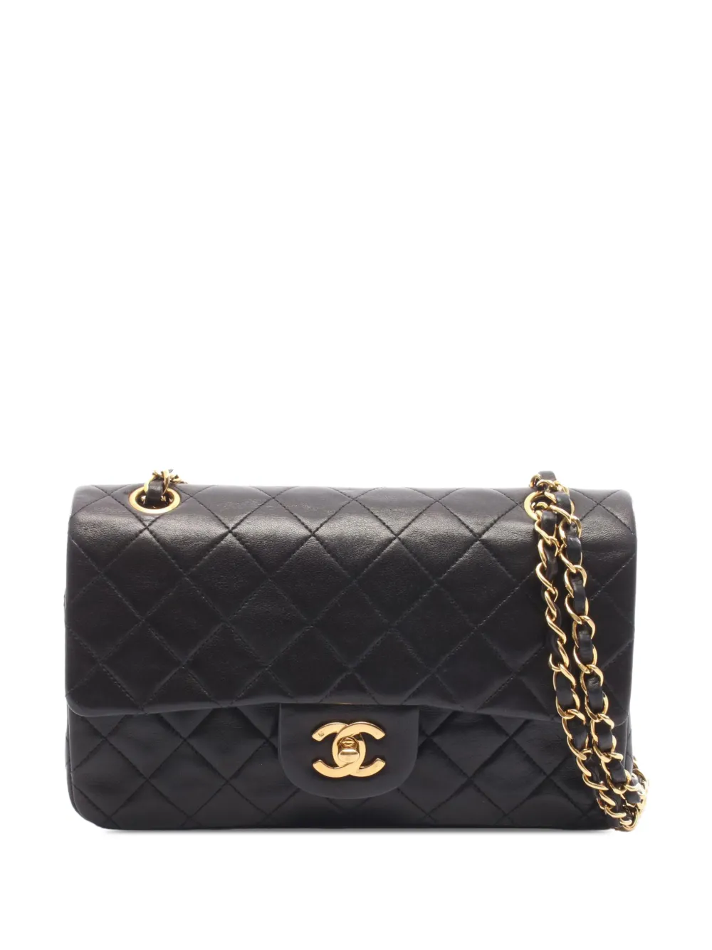 CHANEL Pre-Owned 1991-1994 Small Classic Lambskin Double Flap shoulder bag - Nero