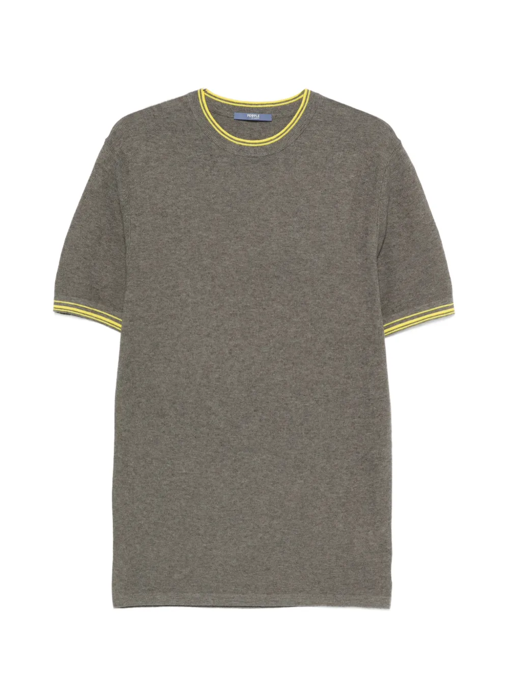 People Of Shibuya contrast-trim T-shirt - Grigio