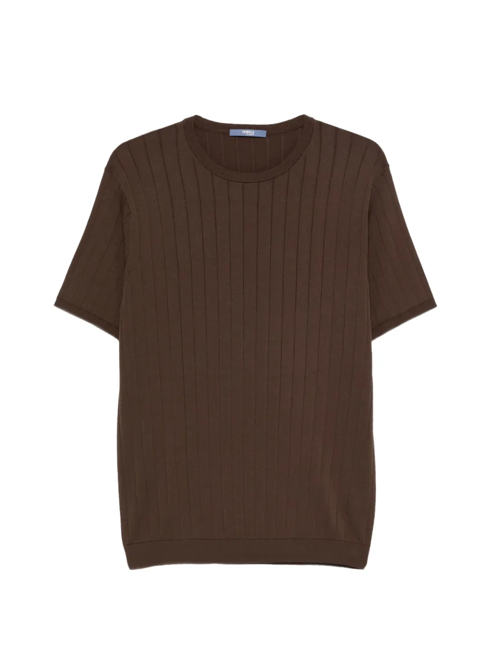 People Of Shibuya ribbed short-sleeve T-shirt - Marrone
