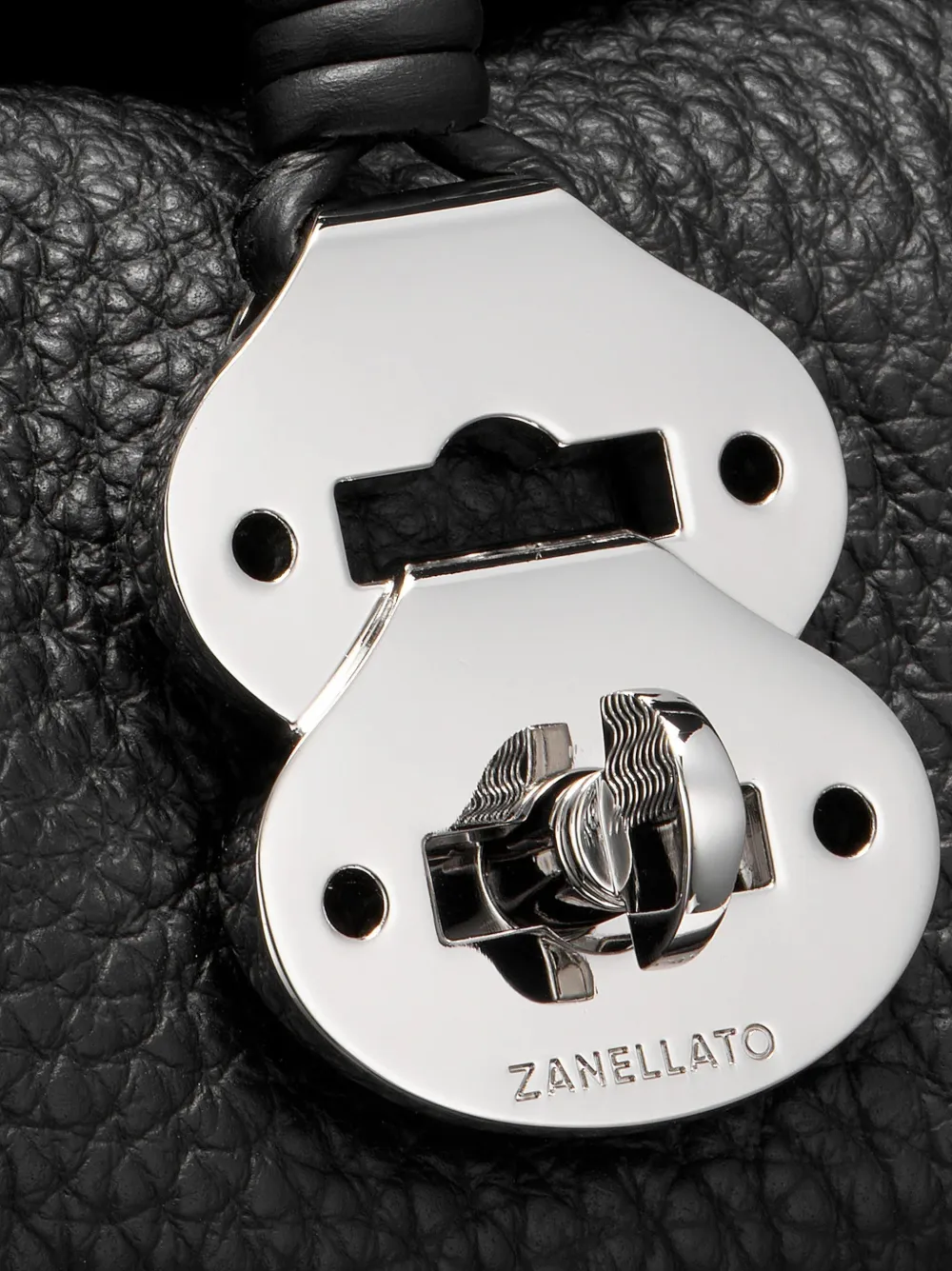 Zanellato Baby Dotta leren handtas Zwart