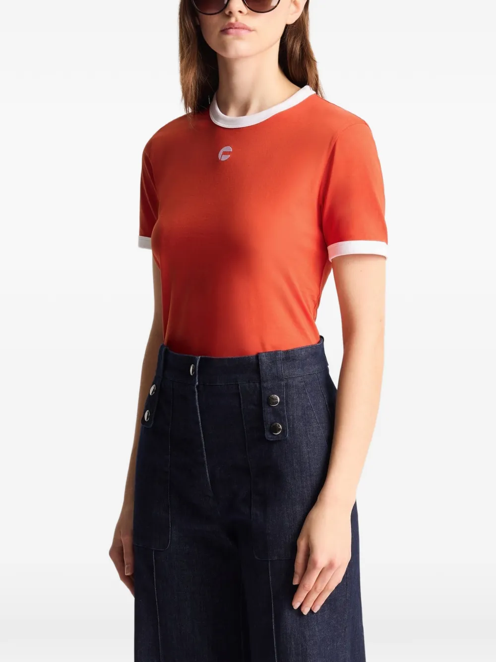 Fusalp Tanixa T-shirt met contrasterende afwerking Oranje