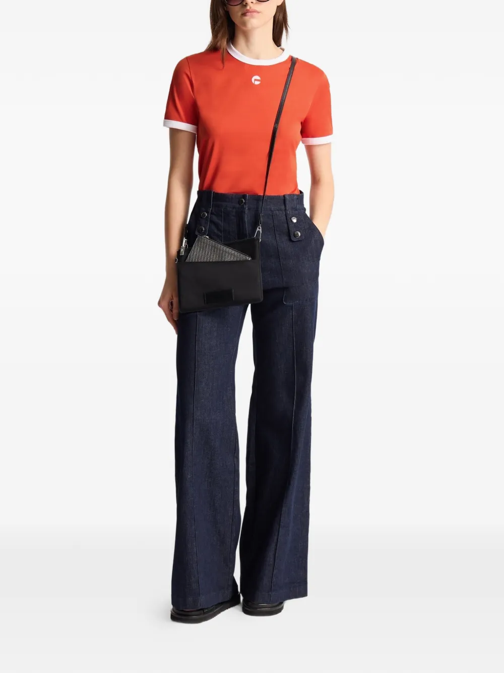 Fusalp Tanixa T-shirt met contrasterende afwerking Oranje