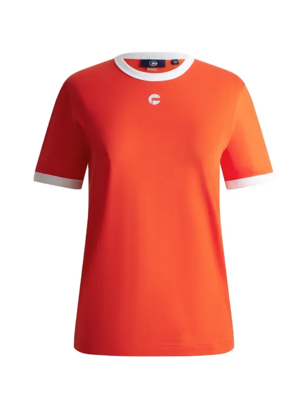 Fusalp Tanixa Contrast-trims T-shirt in Orange
