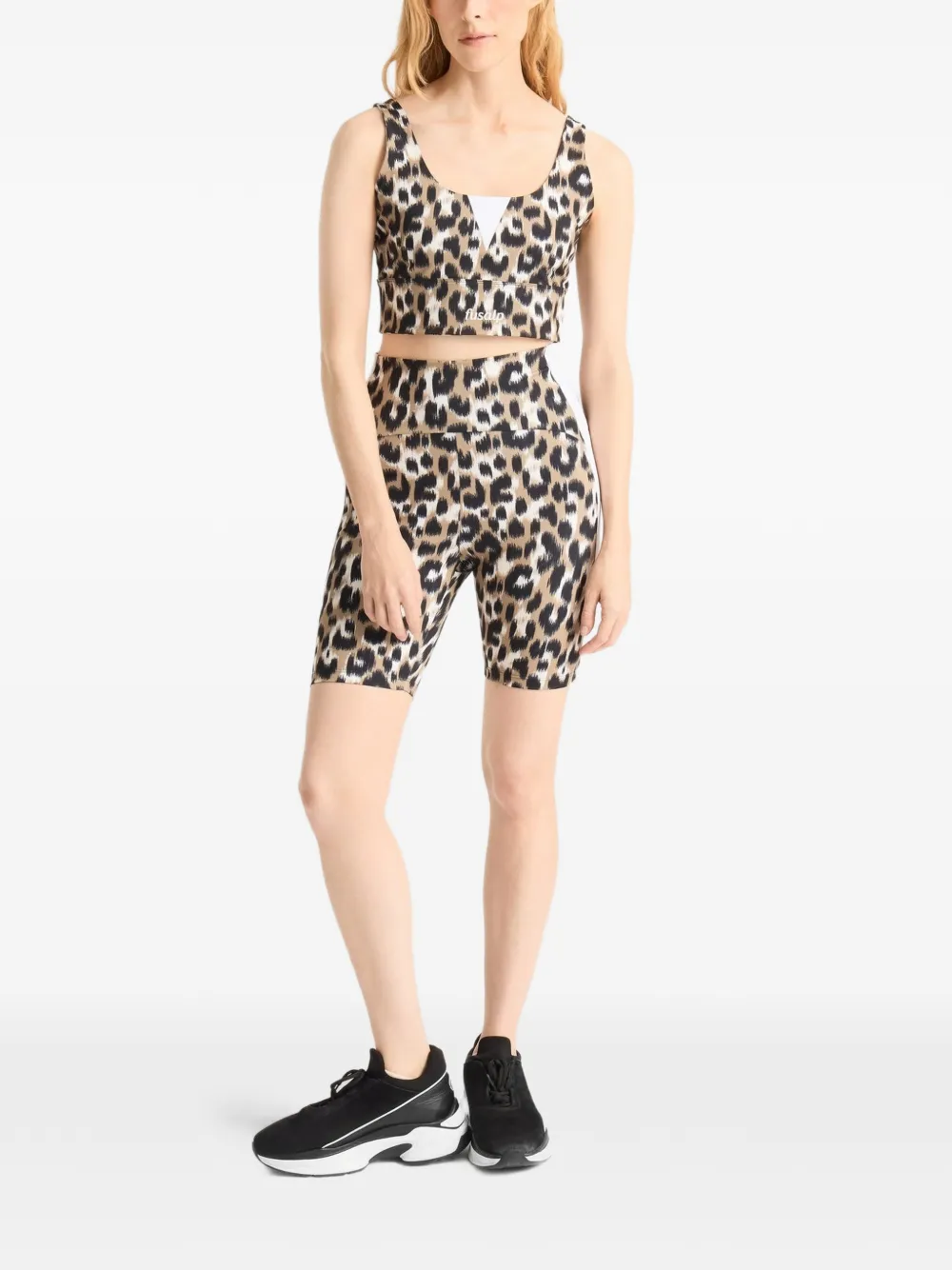 Fusalp Biarro shorts met luipaardprint Beige