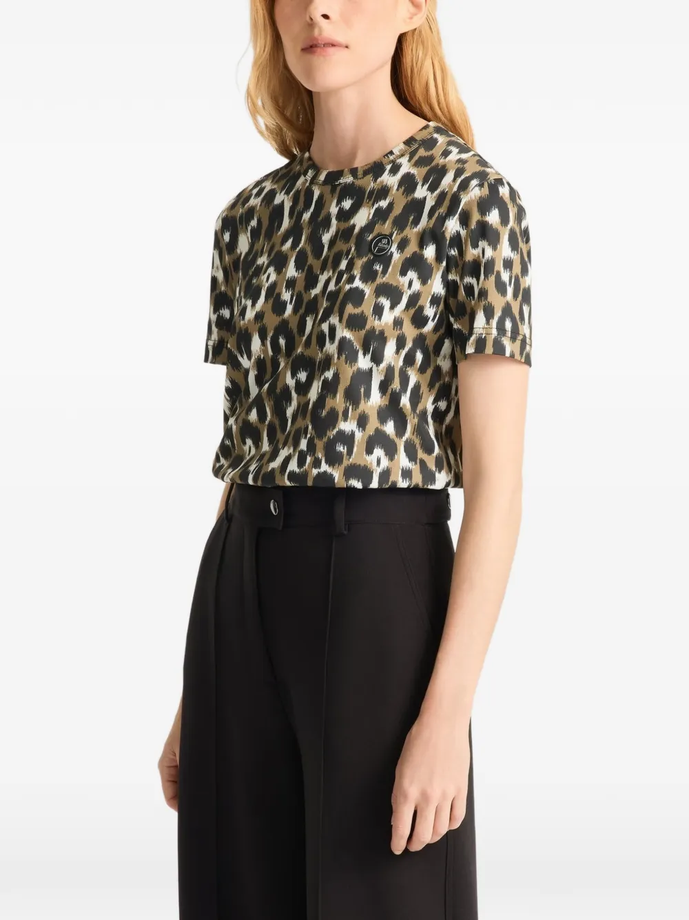 Fusalp Talixe T-shirt met luipaardprint Beige