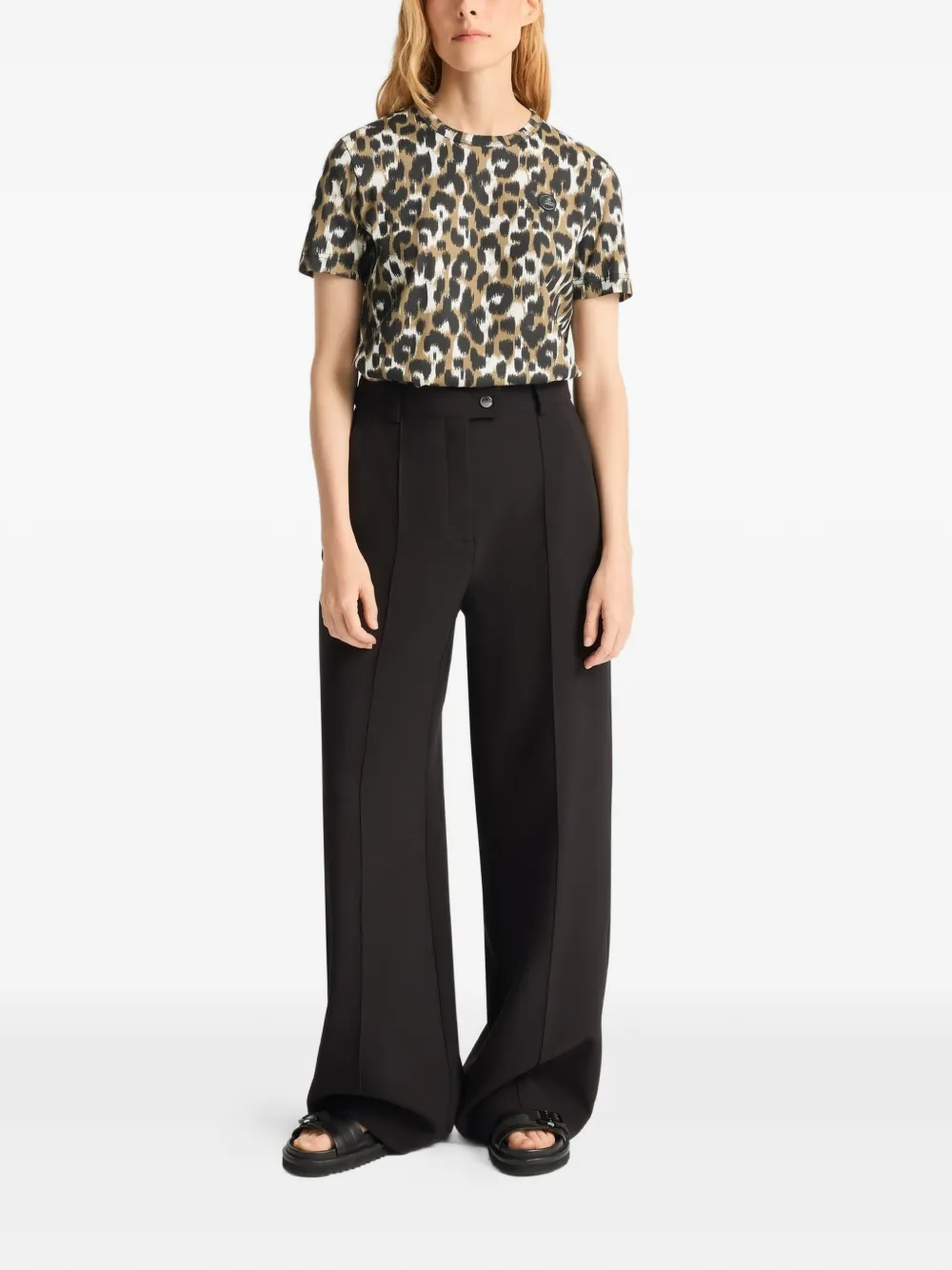 Fusalp Talixe T-shirt met luipaardprint Beige