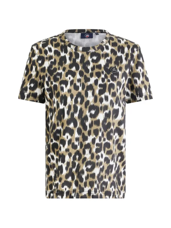 Fusalp Talixe Leopard-pattern T-shirt in Neutrals