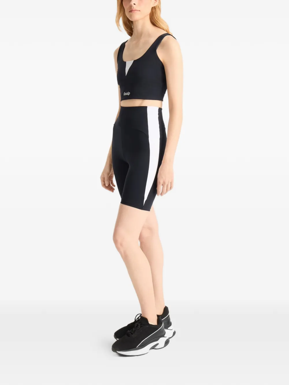  Fusalp Bermudas Biarro Con Raya Lateral - Negro 