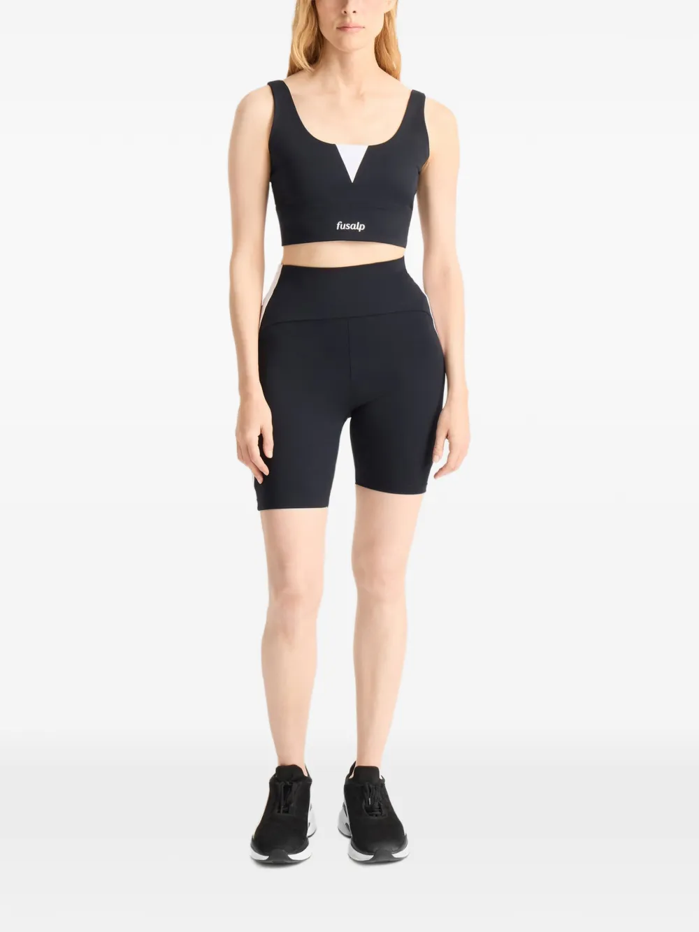  Fusalp Bermudas Biarro Con Raya Lateral - Negro 