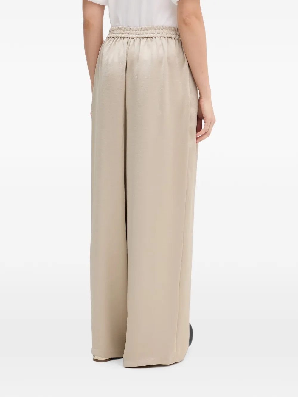 DKNY Palazzo plooibroek met wijde pijpen Beige