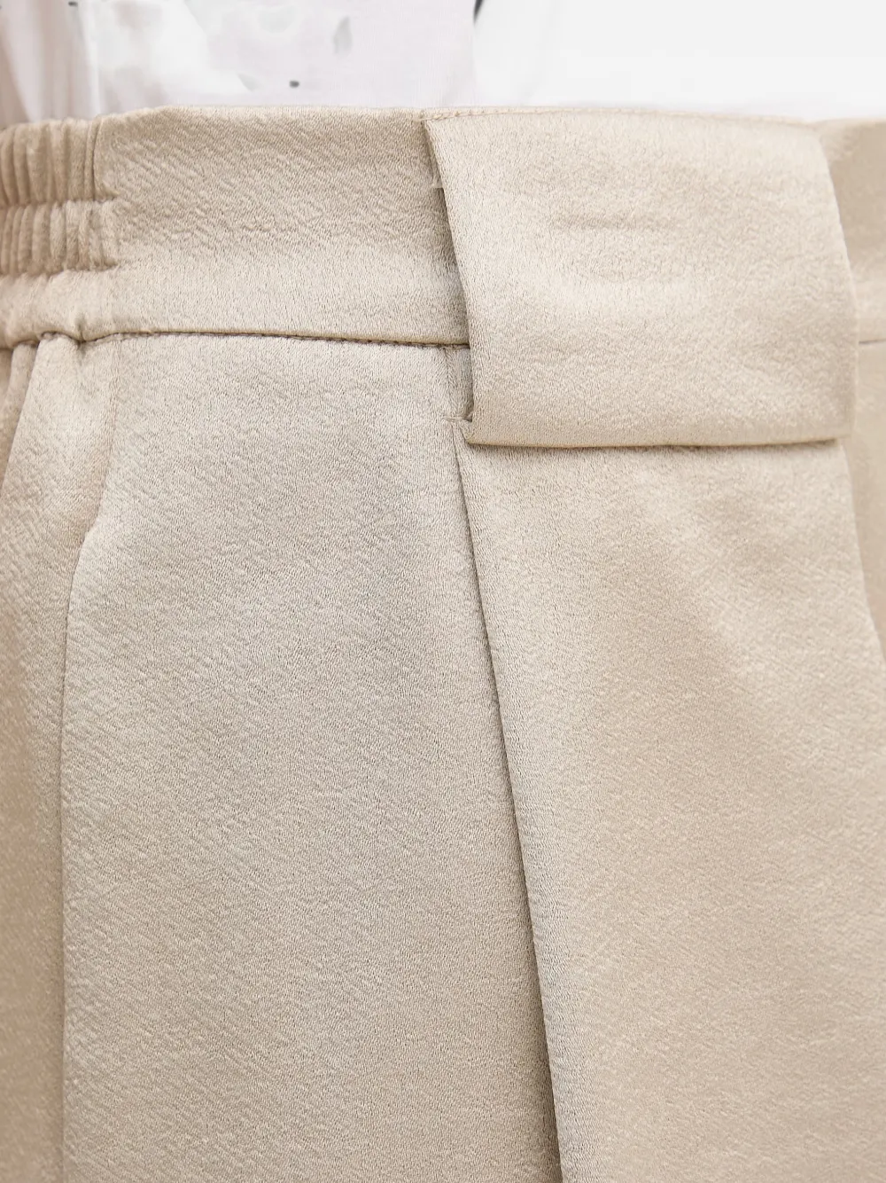DKNY Palazzo plooibroek met wijde pijpen Beige