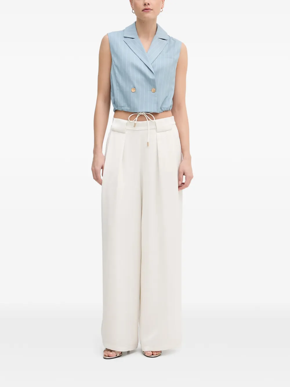 DKNY Palazzo plooibroek Beige
