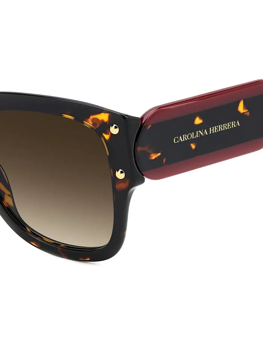 Carolina Herrera Zonnebril met schildpadschild-effect Bruin