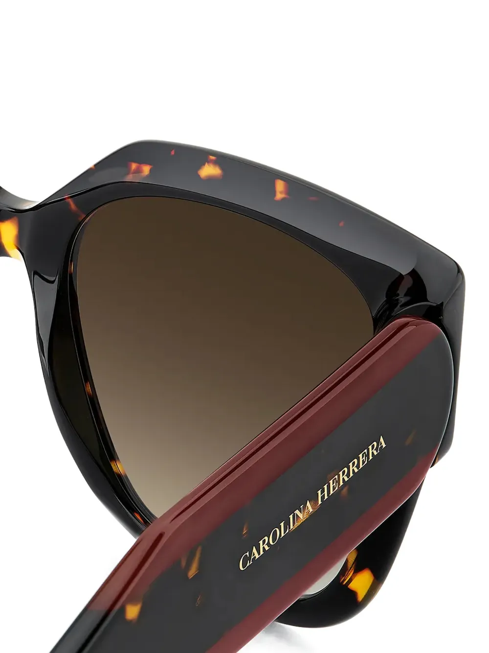 Carolina Herrera Zonnebril met schildpadschild-effect Bruin