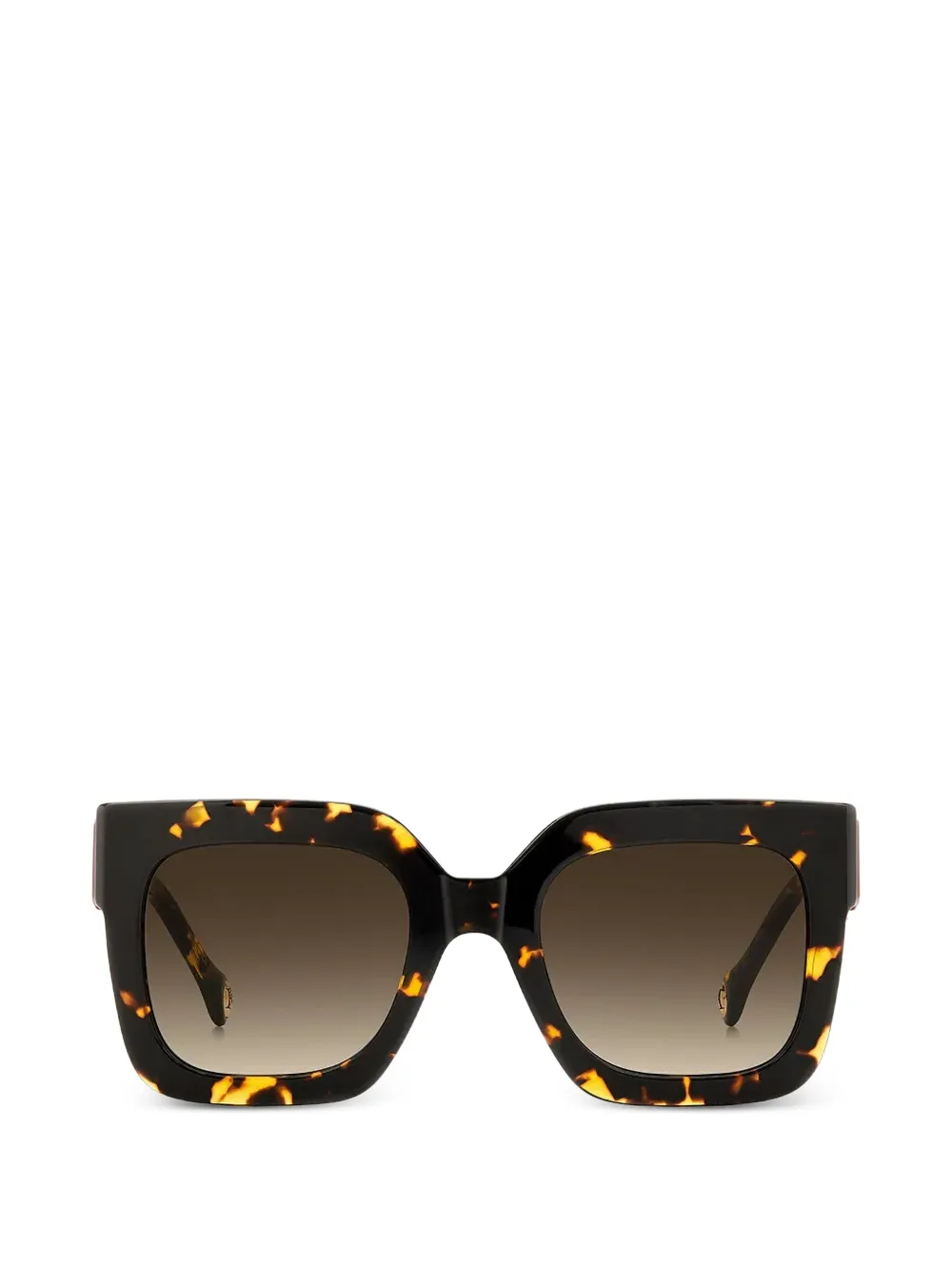 Carolina Herrera tortoiseshell-effect square-square-square-frame sunglasses - Marrone