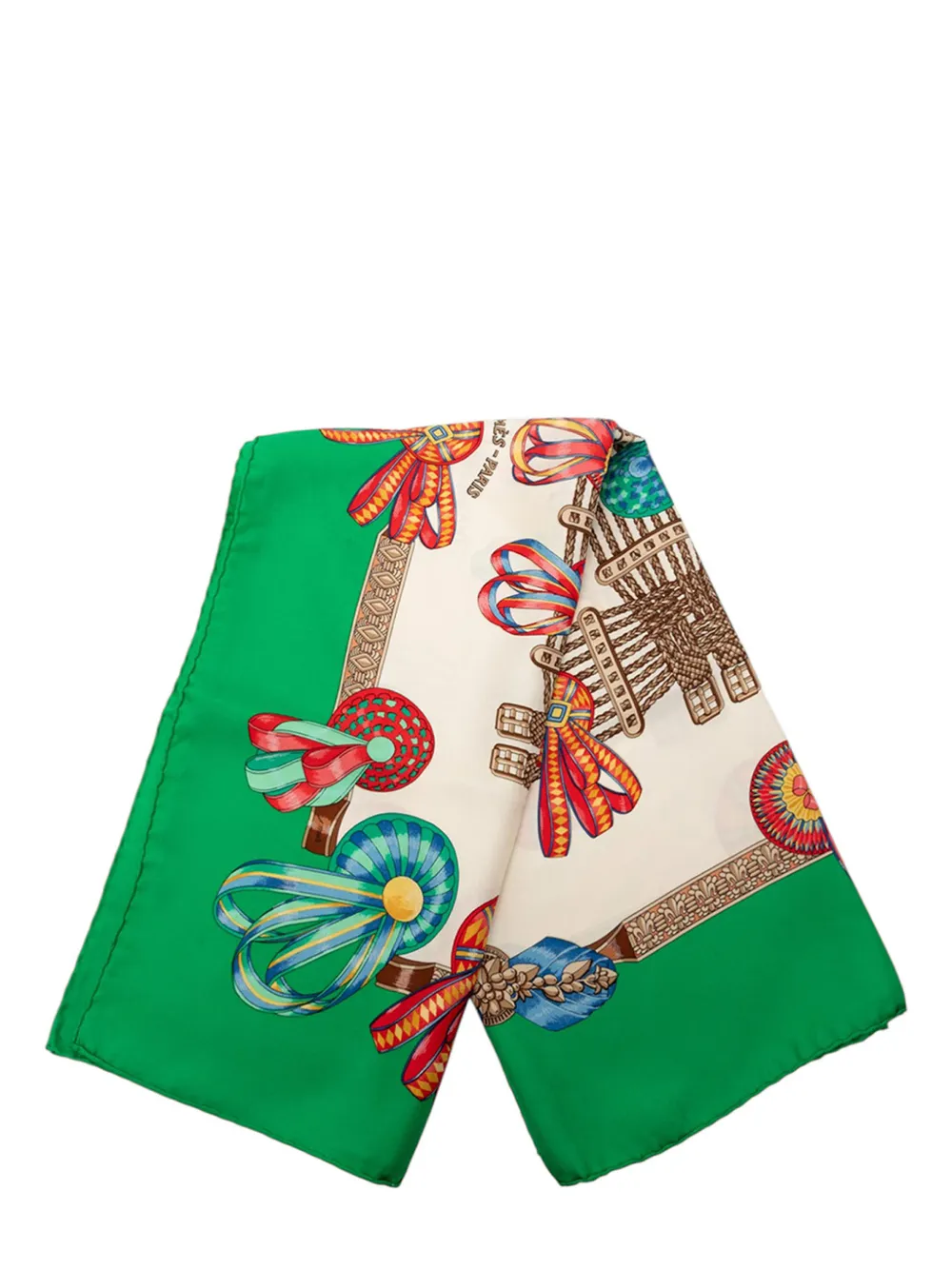 Hermès Pre-Owned 20th Century Les Rubans du Cheval Silk Scarf 90 scarves - Bianco