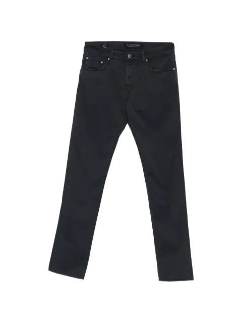 Hand Picked Ravello logo-patch jeans