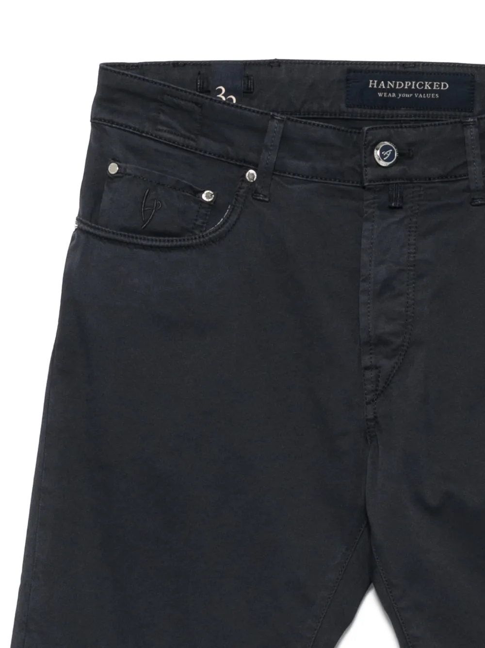  Hand Picked Vaqueros Ravello Con Parche Del Logo - Azul 
