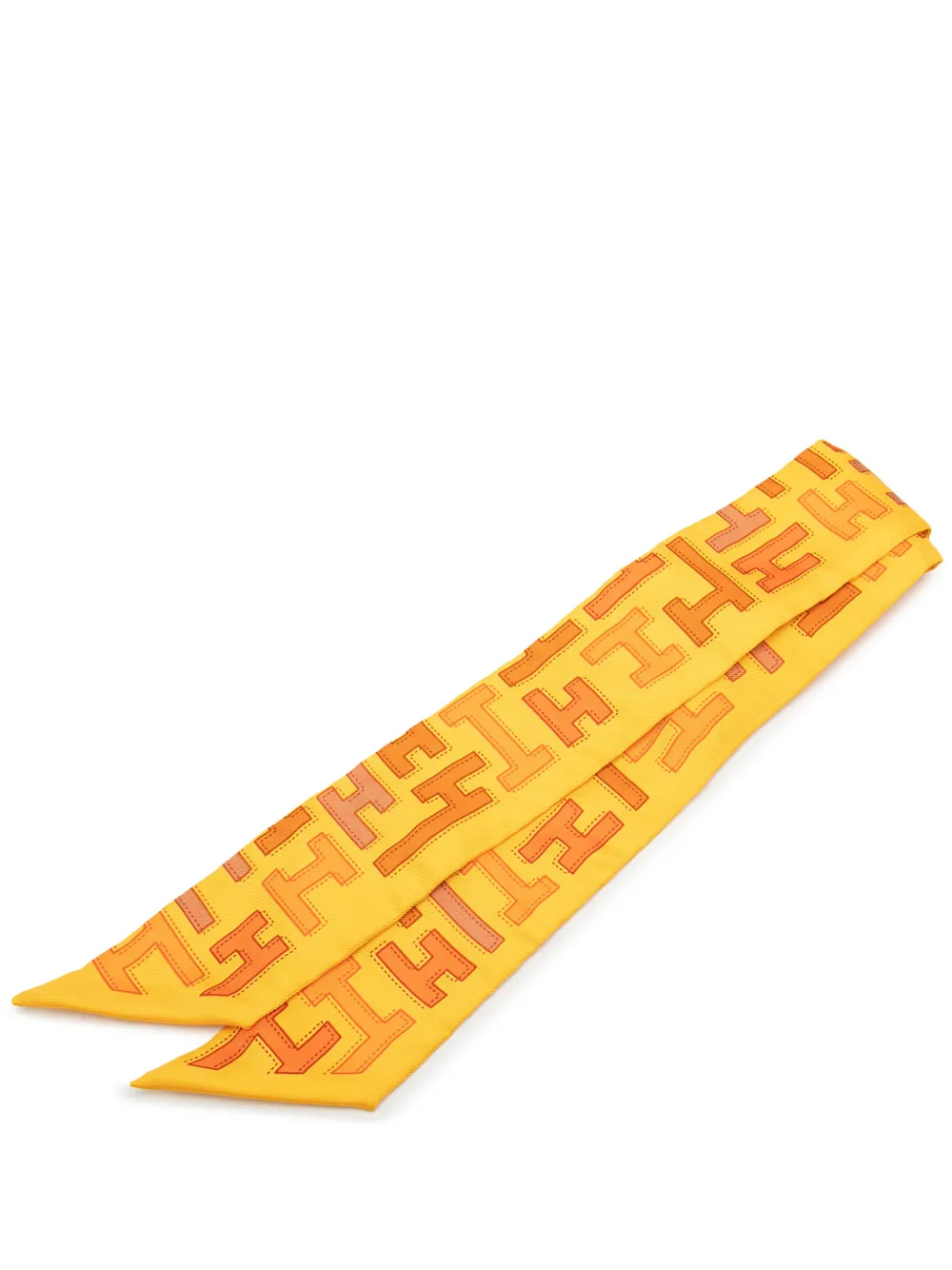 Hermès Pre-Owned 2000-2026 H Silk Twilly Scarf scarves - Arancione