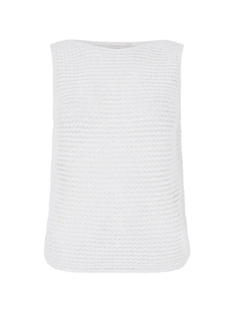 Vince top tejido con cuello barco