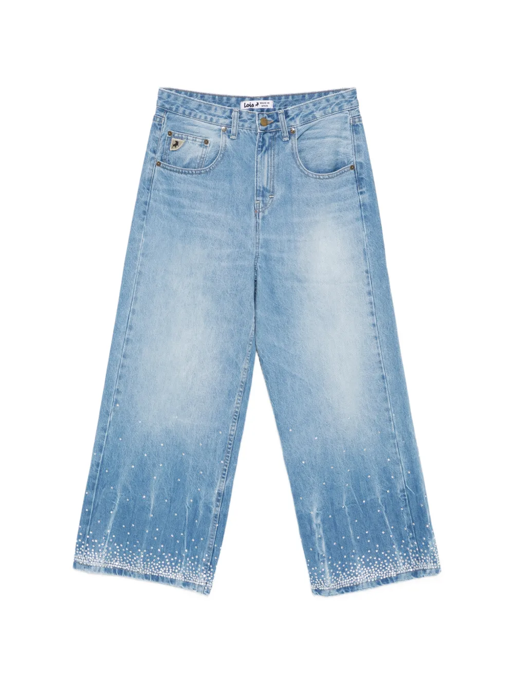 LOIS JEANS Beatrix crystal-embellished jeans - Blu