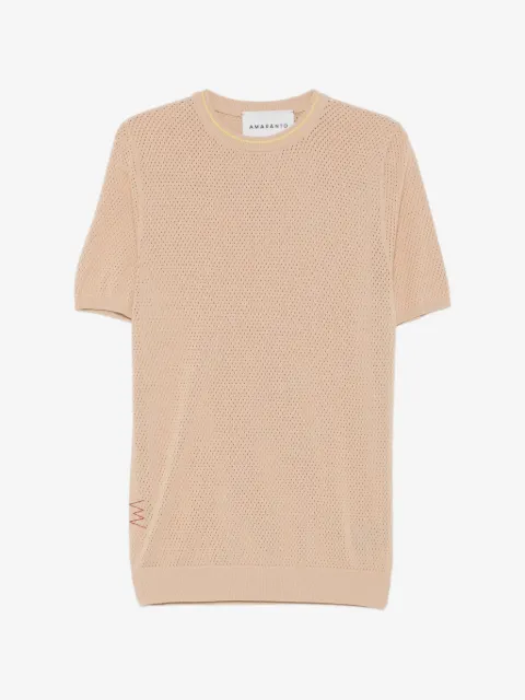 AMARANTO  open-knit T-shirt
