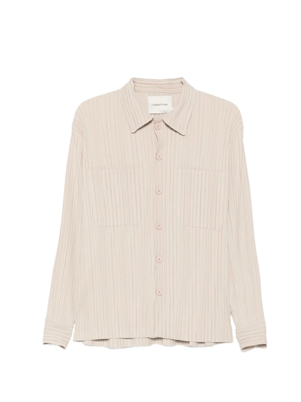 Gongdid Design plissé striped shirt - Toni neutri