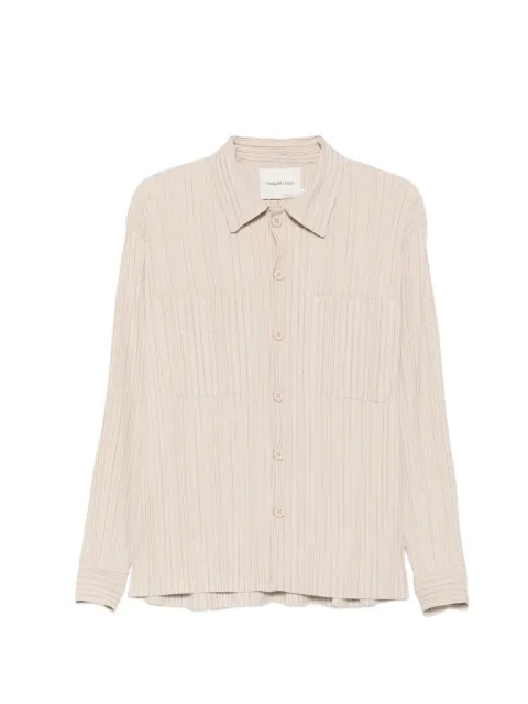 Gongdid Design plissé striped shirt