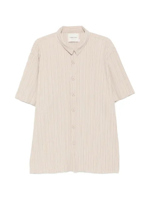 Gongdid Design plissé striped shirt