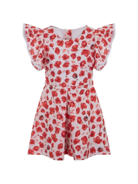 Lapin House floral-print ruffled playsuits