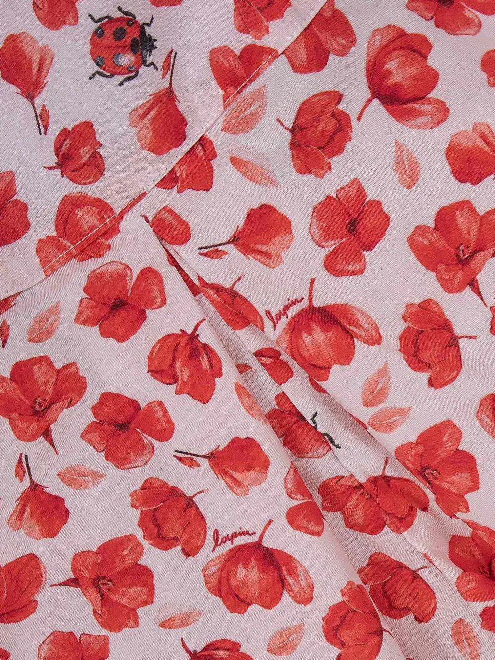 Lapin House Playsuit met bloemen-print en ruches Wit