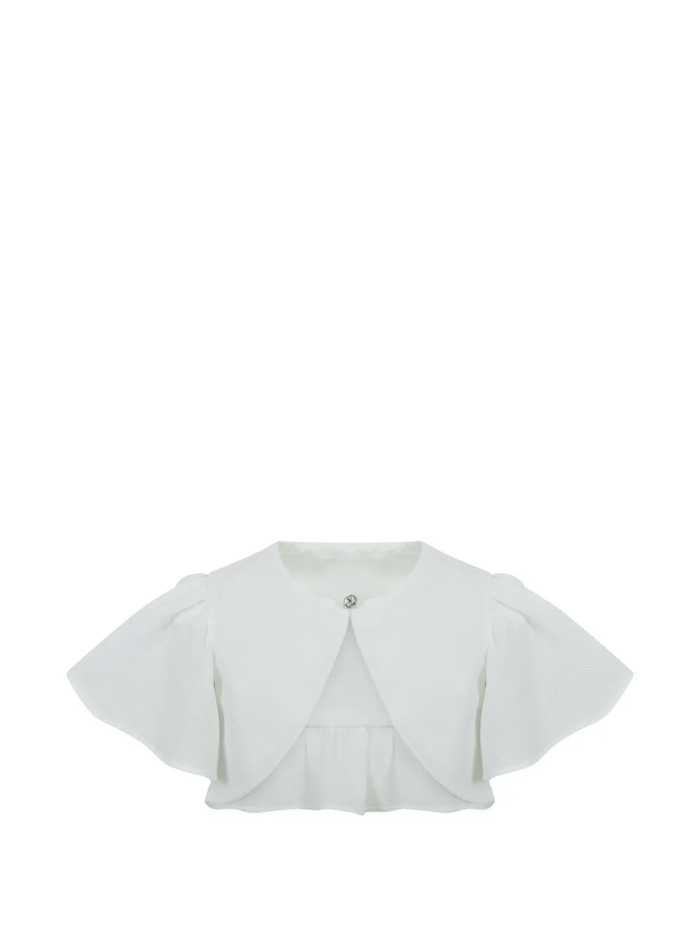 Lapin House Cardigan mit Puffärmeln - Weiß