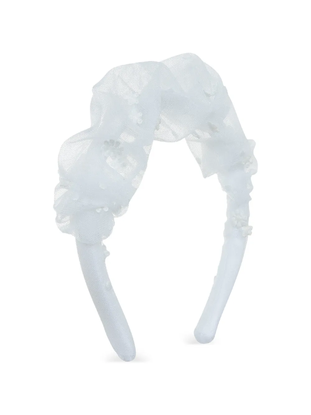 Lapin House tulle beaded hairband - Bianco
