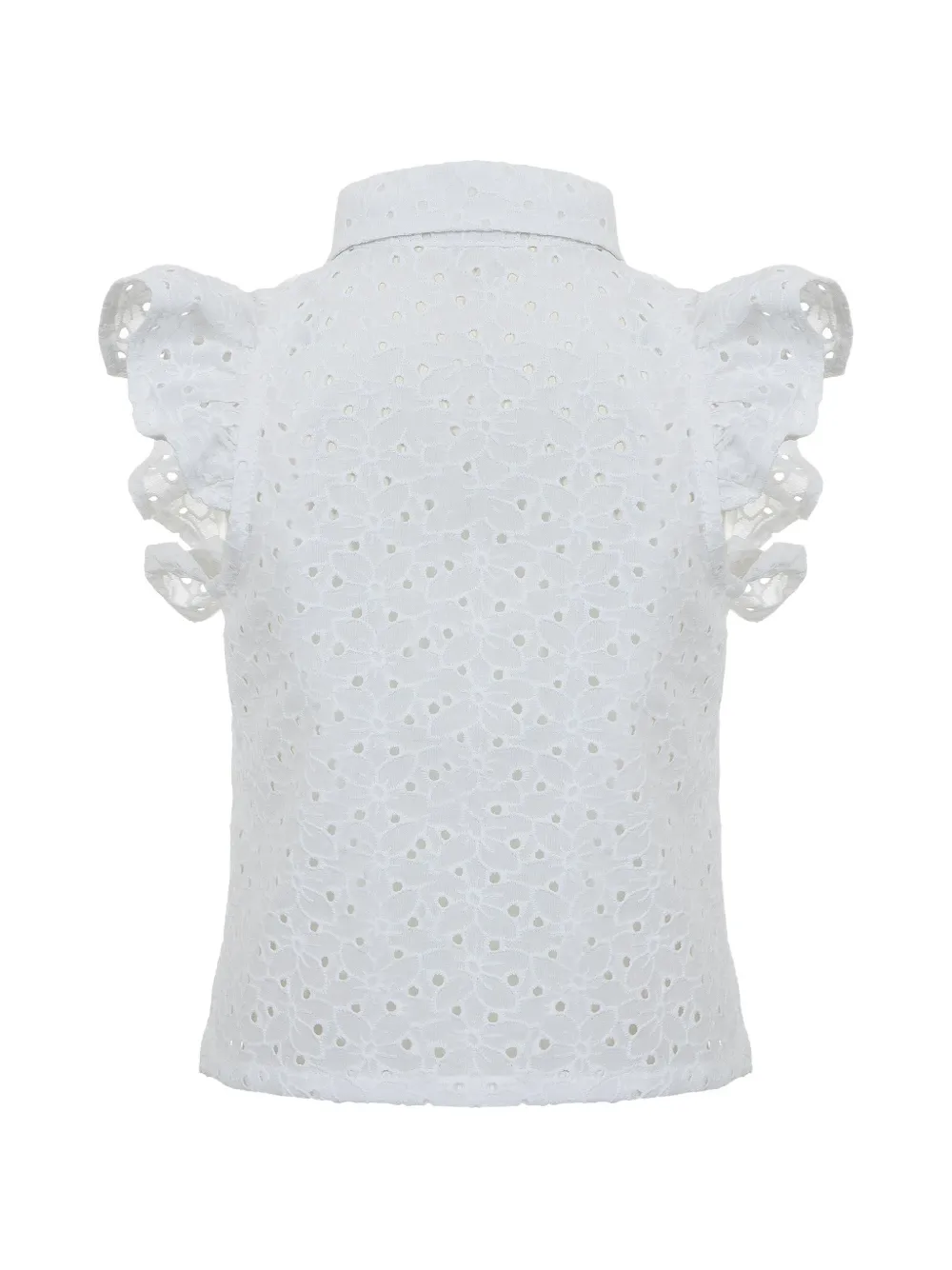 Lapin House Shirt met ruches Wit