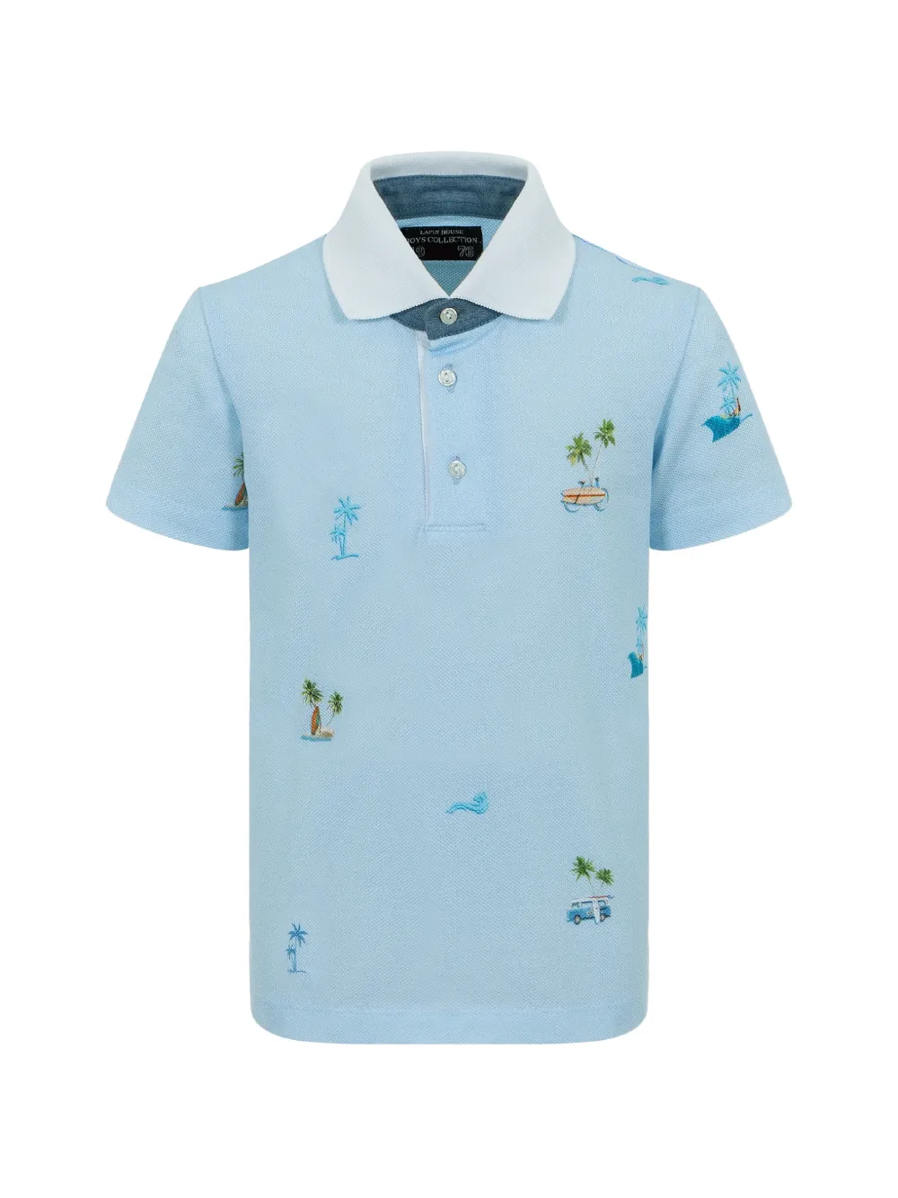 Lapin House embroidered polo shirt - Blu