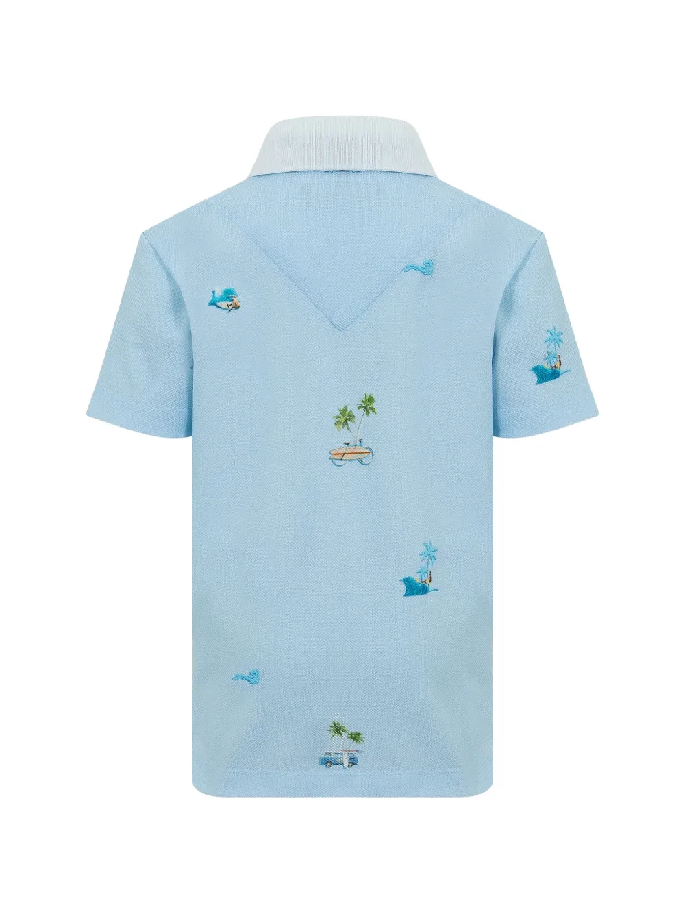 Lapin House Poloshirt met borduurwerk Blauw
