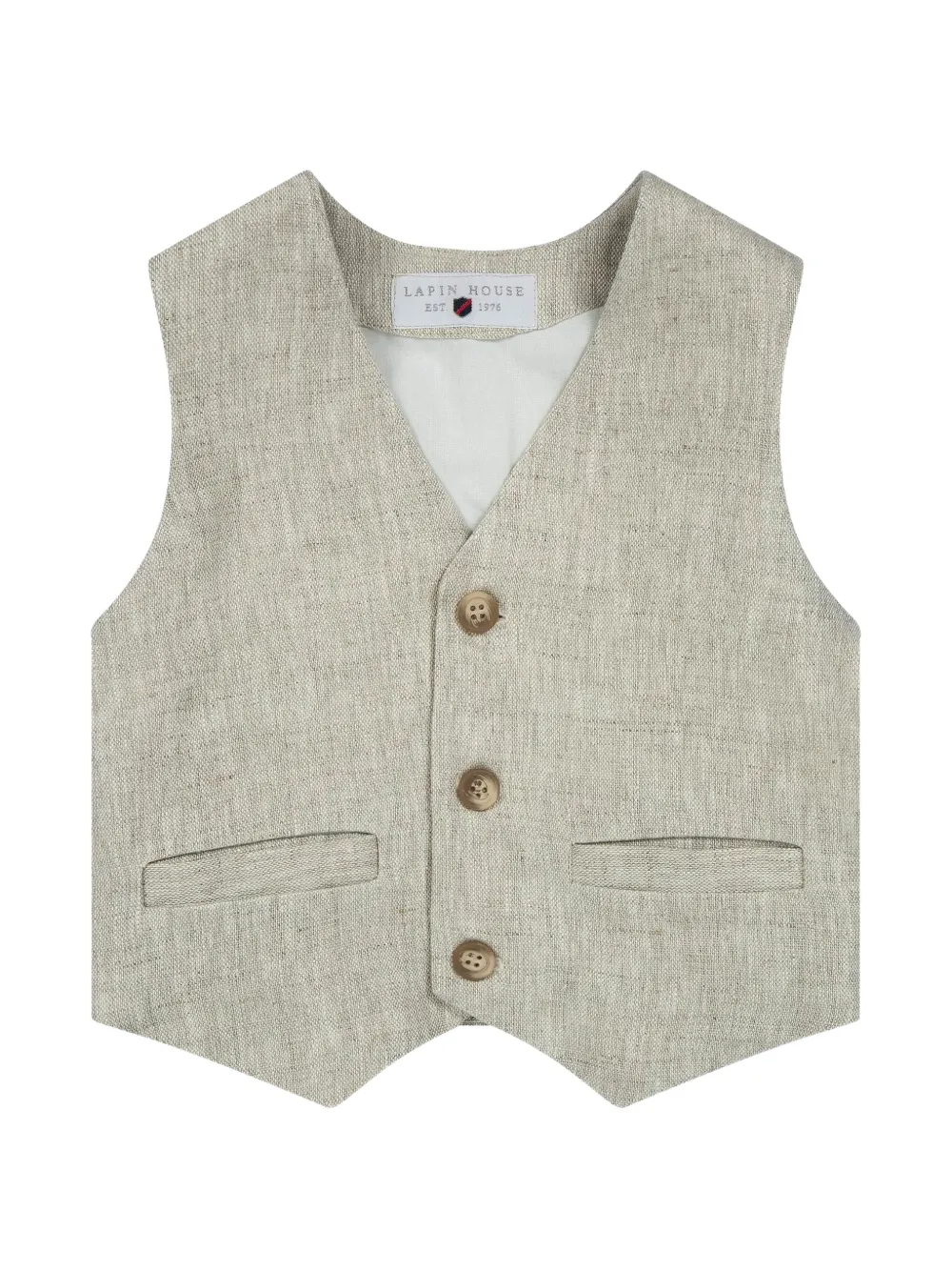 Lapin House Leinenweste mit Knöpfen - Grau