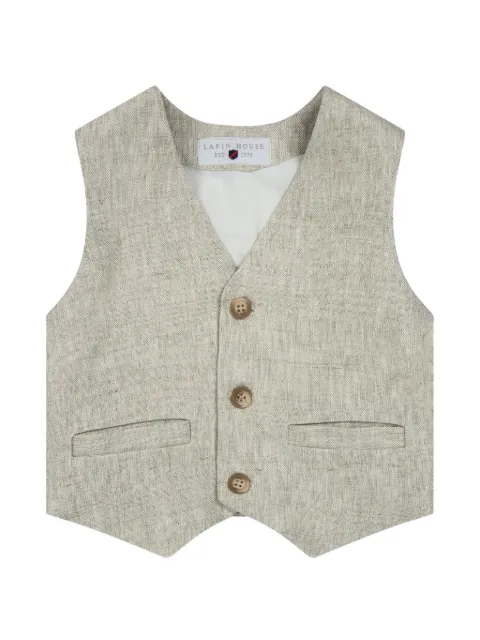Lapin House buttoned linen waistcoat