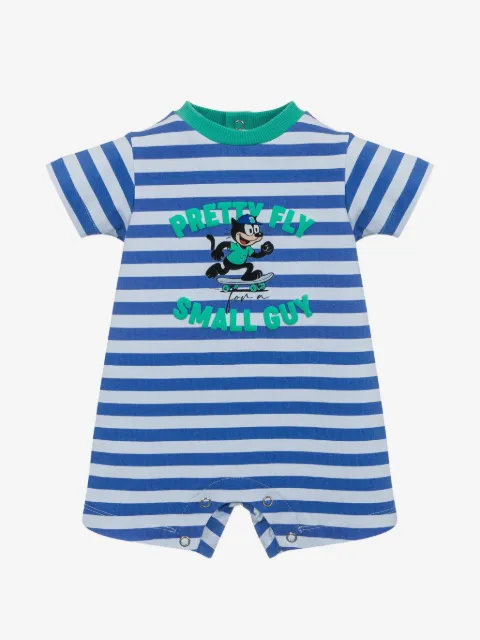 Lapin House striped cartoon-print rompers