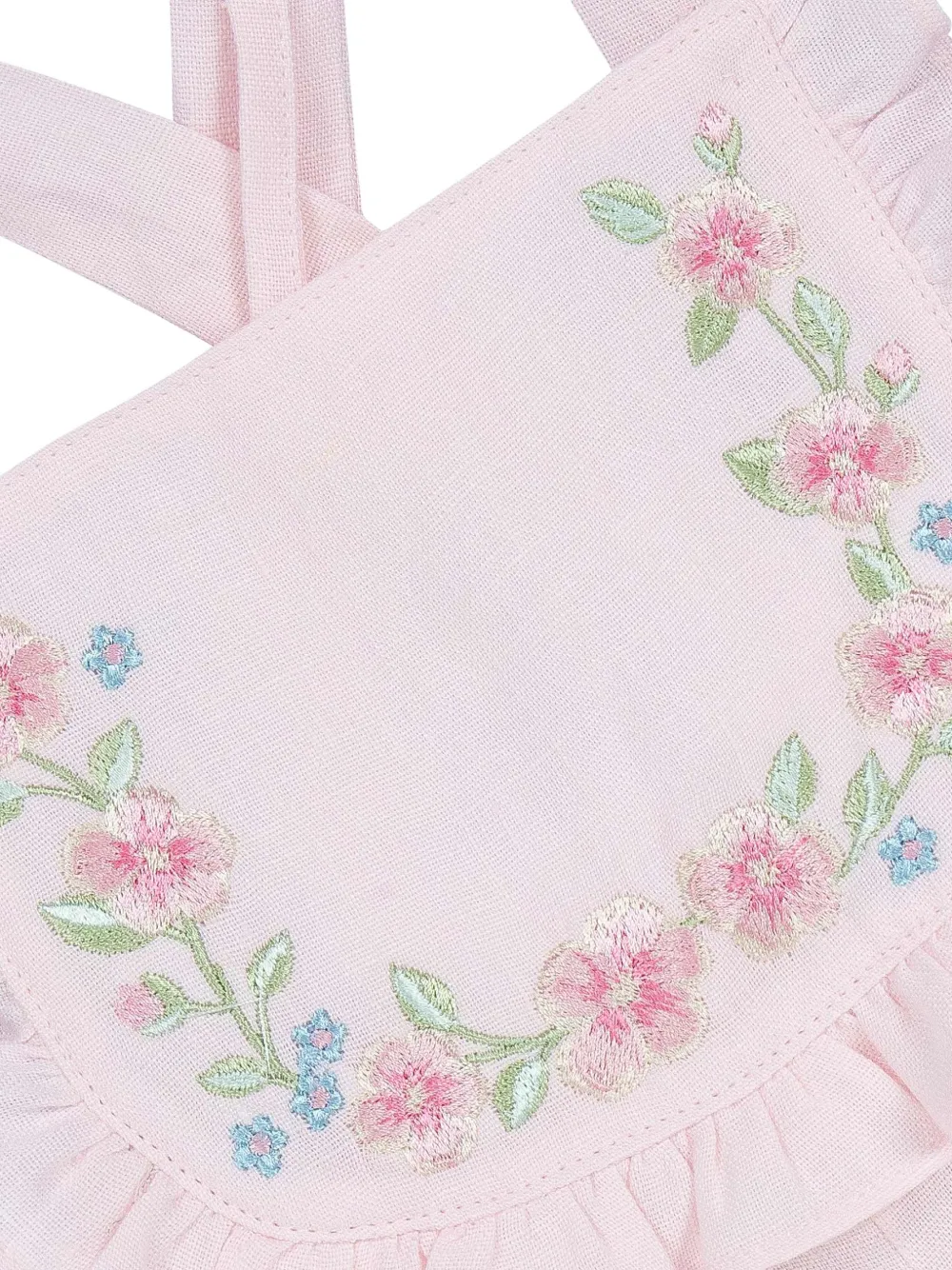 Lapin House Tuinbroek met ruches en bloemenprint Roze