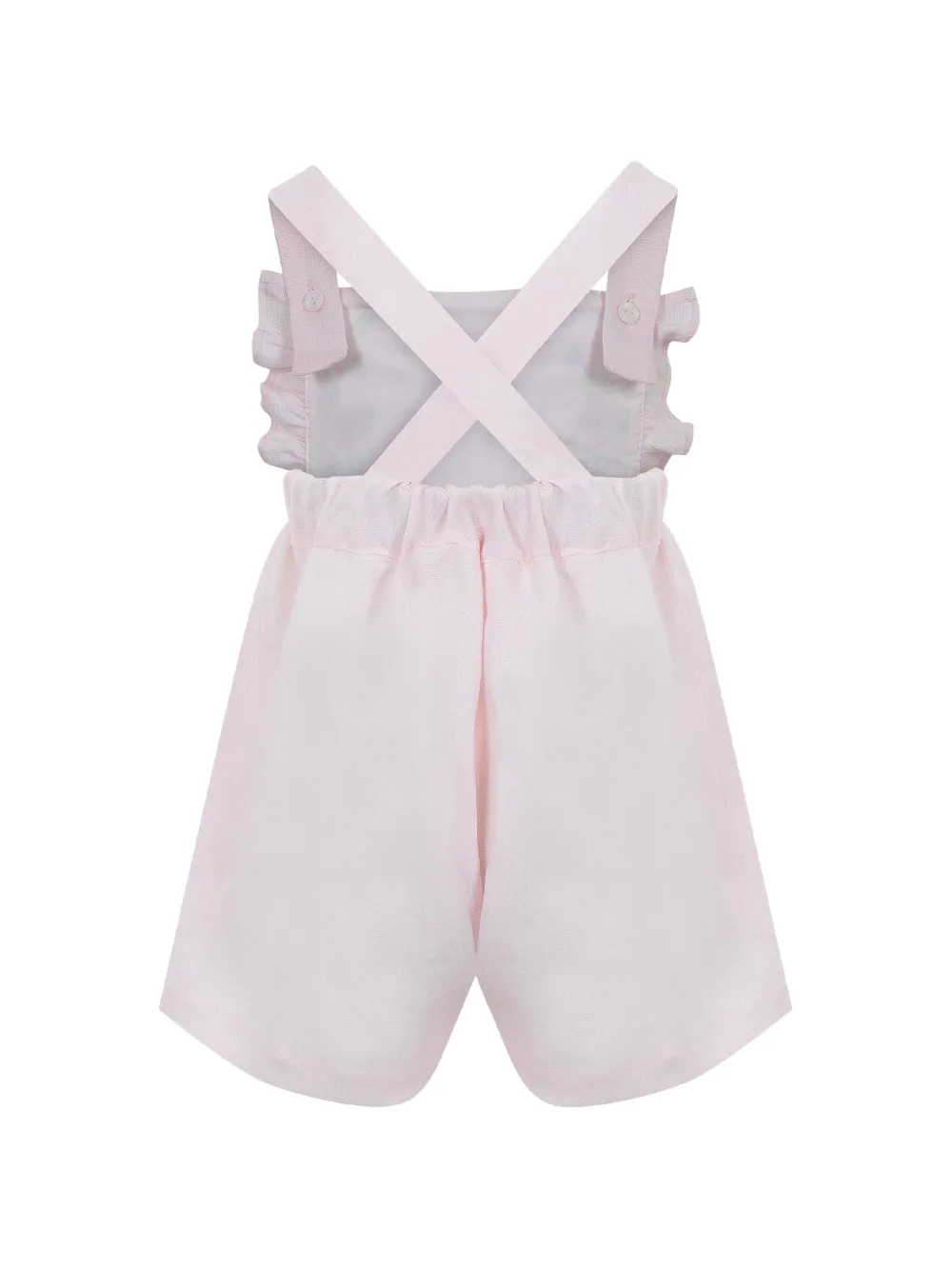 Lapin House Tuinbroek met ruches en bloemenprint Roze